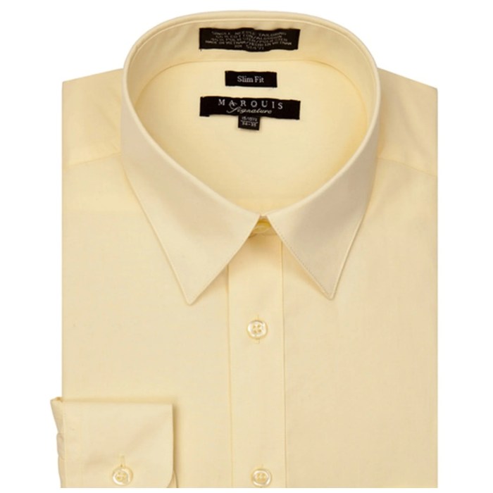 Yellow dress shirt for men