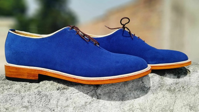 Mens royal blue suede dress shoes