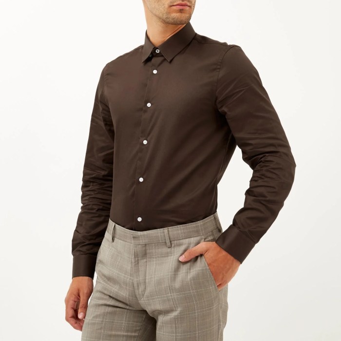 Mens brown dress shirts