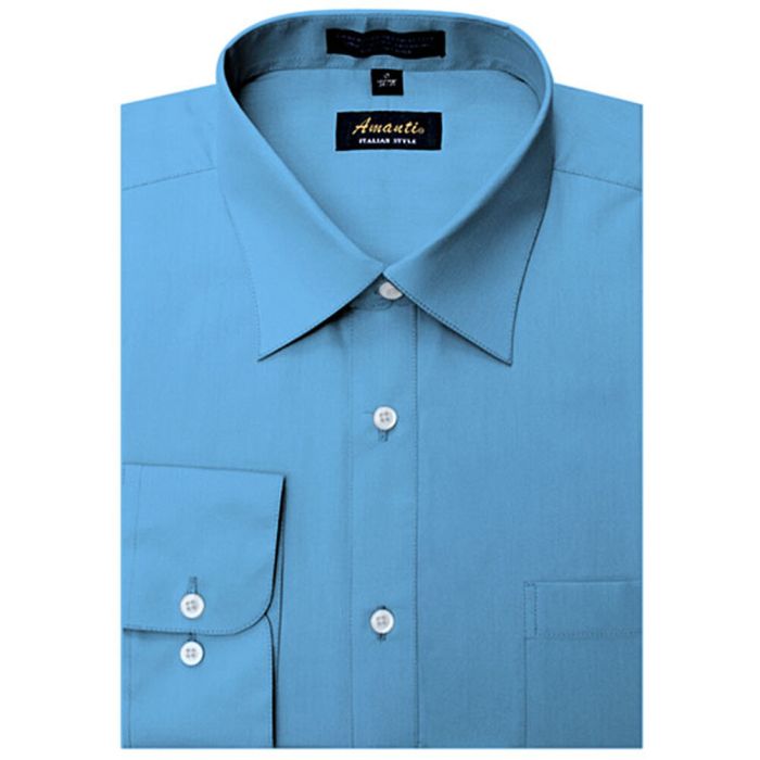 Teal colored mens dress shirts