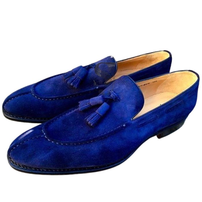 Mens royal blue suede dress shoes